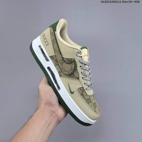 Nike Air Force 1 07 LV8 Beige Dark Green White EU 36-45 Sneaker - Unisex (BS-62053)
