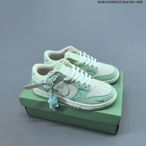 Nike Dunk SB Low Labubu Custom Off White Light Mint Green EU 36-45 Skate Shoe - Unisex (BS-61192)