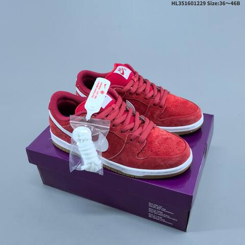 Nike Dunk SB Low Red White Gum EU 36-46 Skate Shoe - Unisex (BS-62347)