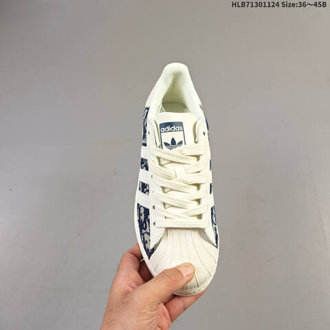 Adidas Superstar JY8913 Off White Navy Blue EU 36-45 Skate Shoe - Unisex (BS-65488)