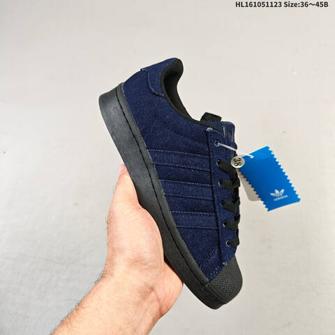 Adidas Superstar JS4018 Navy Blue Black EU 36-45 Skate Shoe - Unisex (BS-65519)