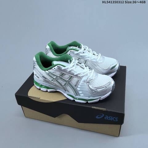 ASICS Gel-Kayano 12 1 White Silver Cream Burgundy EU 36-46 Running Shoe Running Sneakers - Unisex (BS-68997)