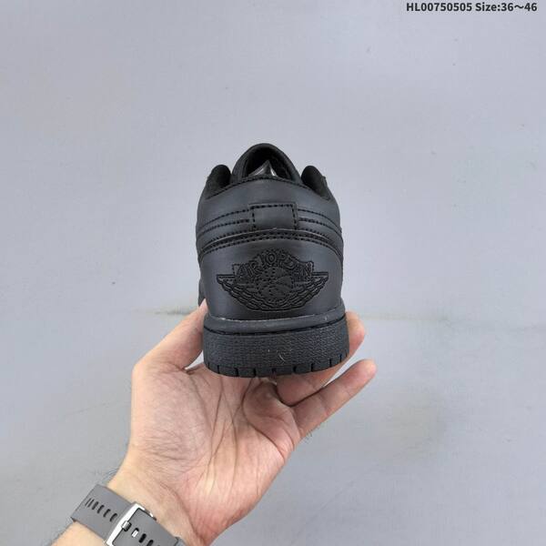 Jordan Air Jordan 1 Low Triple Black 36~46 casual