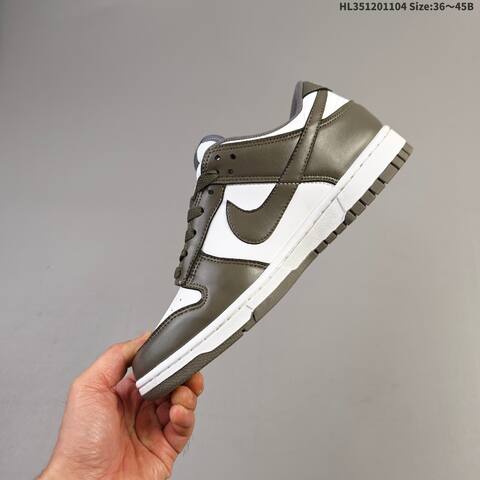 Nike Dunk Low White Olive Brown EU 36-45 Skate Shoe - Unisex (BS-63889)