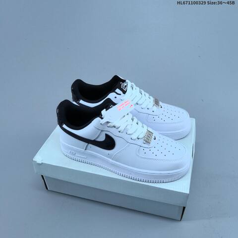 Nike Air Force 1 07 Light Beige Dark Brown Off White Blue EU 36-45 Sneaker - Unisex (BS-61059)