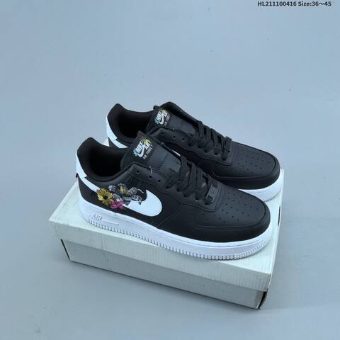 Nike Air Force 1 07 Black White Yellow Pink Gray EU 36-45 Sneaker - Unisex (BS-60706)