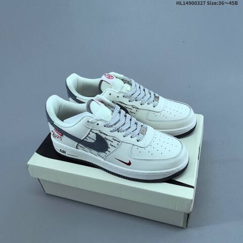Nike Air Force 1 07 LV8 White Red Black Gold EU 36-45 Sneaker - Unisex (BS-61087)