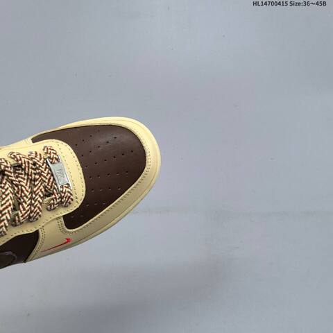 Nike Air Force 1 07 Low Beige Brown Red EU 36-45 Sneaker - Unisex (BS-60713)