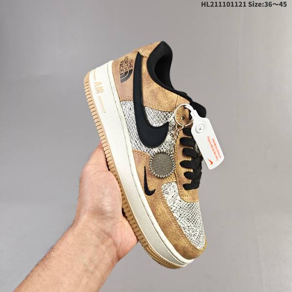 Nike Air Force 1 07 White Gum Brown Tan Black EU 36-45 sneaker