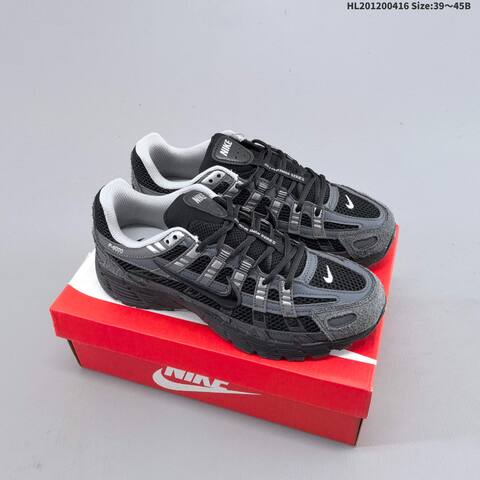 Nike P-6000 Black Dark Grey Silver White EU 39-45 Running Shoe - Unisex (BS-60704)