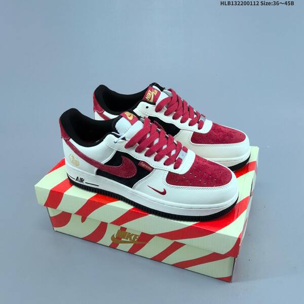 Nike Air Force 1 07 LV8 red beige white black EU 36-45 sneaker