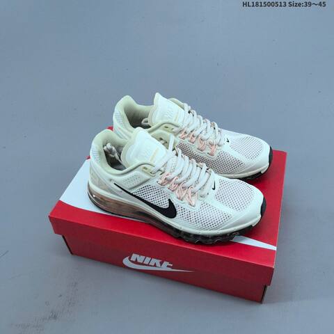 Nike Air Max 2013 White Metallic Silver Black EU 39-45 Running Shoe - Unisex (BS-60369)