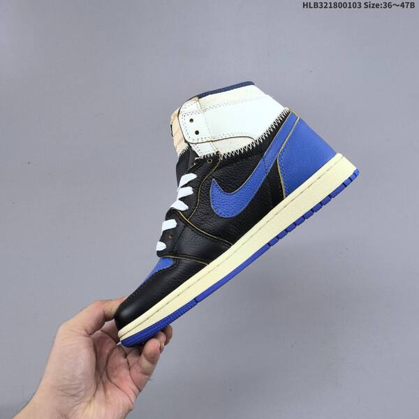 Jordan Air Jordan 1 Retro High OG black/blue/gold/white 36~47B basketball