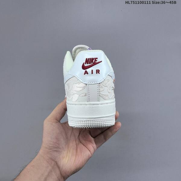 Nike Air Force 1 07 Low off white burgundy silver EU 36-45 sneaker