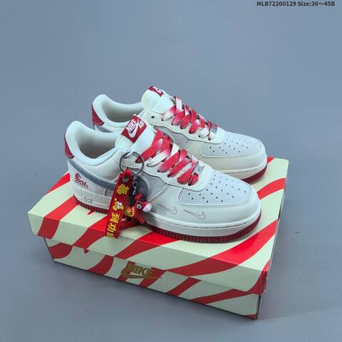 Nike Air Force 1 07 Low Off White Blue Red EU 36-45 Sneaker - Unisex (BS-61663)
