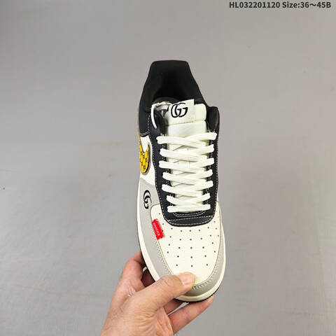 Nike Air Force 1 07 Low Off White Black Yellow EU 36-45 Sneaker - Unisex (BS-63424)