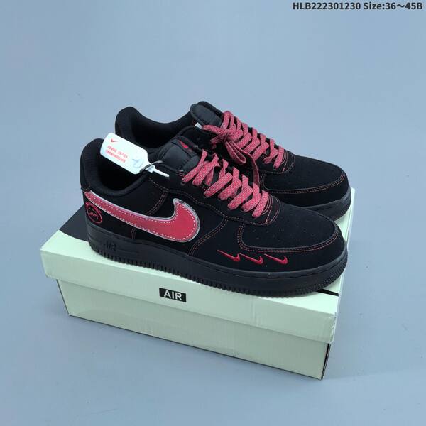 Nike Air Force 1 07 LV8 Beige Burgundy Black White EU 36-45 skate shoe