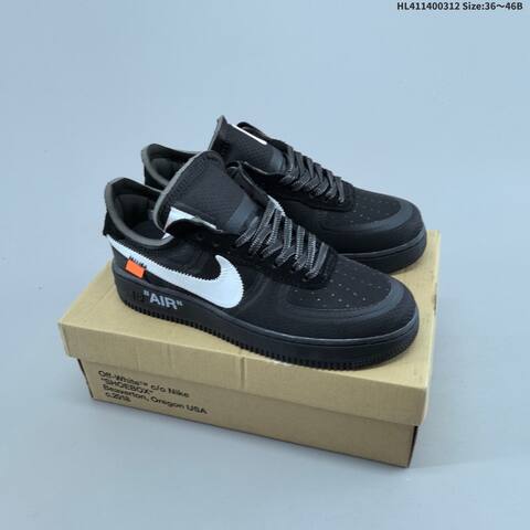 Nike Air Force 1 Low Off White White Volt Black Orange EU 36-46 Sneaker - Unisex (BS-61363)