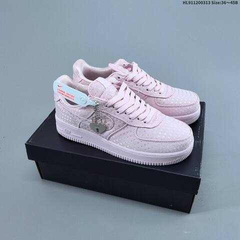 Nike Air Force 1 07 light pink dark rose white