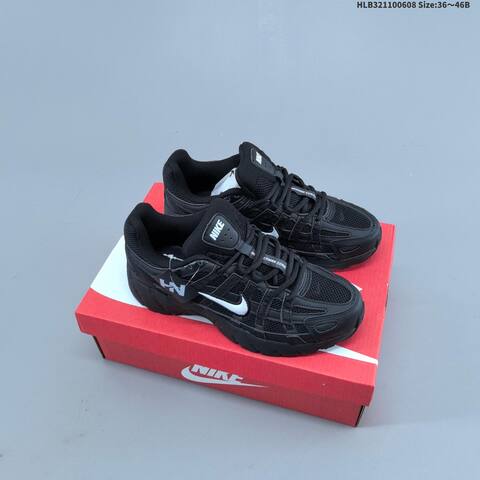Nike P-6000 Premium Metallic Silver White Black Light Blue EU 36-46 Running Shoe - Unisex (BS-59953)