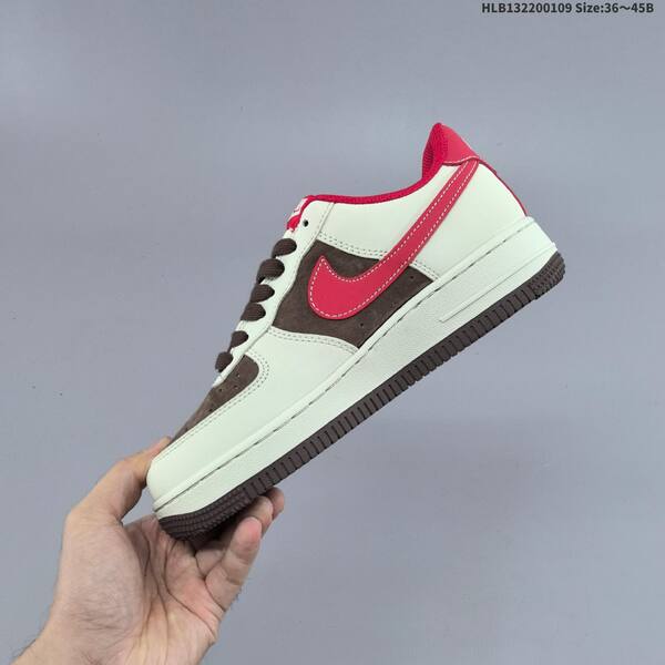 Nike Air Force 1 07 LV8 light brown dark brown red EU 36-45 sneaker
