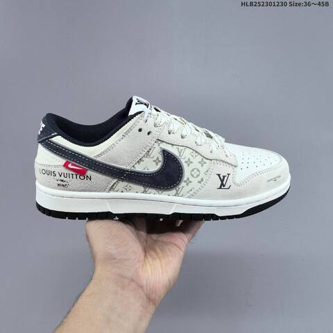 Nike SB Dunk Low Beige Dark Navy White EU 36-45 Skate Shoe - Unisex (BS-62312)