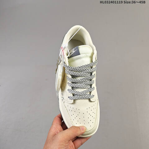 Nike SB Dunk Low Retro DIY Cream White Grey EU 36-45 Skate Shoe - Unisex (BS-63481)