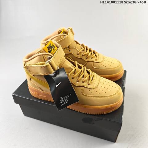 Nike Air Force 1 07 High Wheat Brown Gum EU 36-45 Sneaker - Unisex (BS-63492)