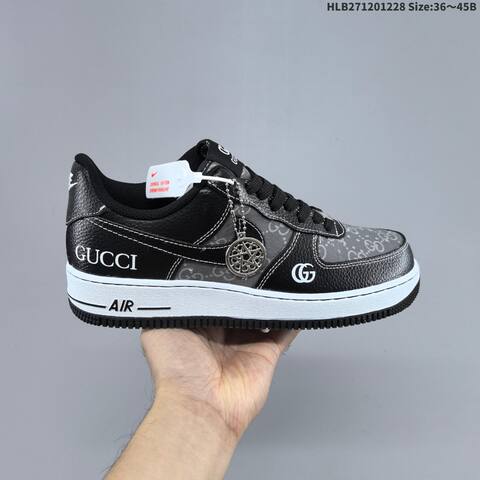 Nike Air Force 1 07 LV8 Black Grey White EU 36-45 Sneaker - Unisex (BS-62364)