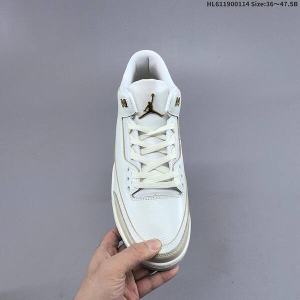 Jordan Air Jordan 3 Retro white/grey/gold 36~47.5 basketball