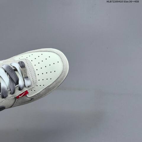 Nike Air Force 1 Low Off White Light Grey Dark Grey Red EU 36-45 Sneaker - Unisex (BS-60847)