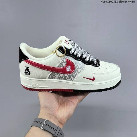 Nike Air Force 1 07 LV8 DQ6628 Sail Red Gold Black EU 36-45 Sneaker - Unisex (BS-61017)