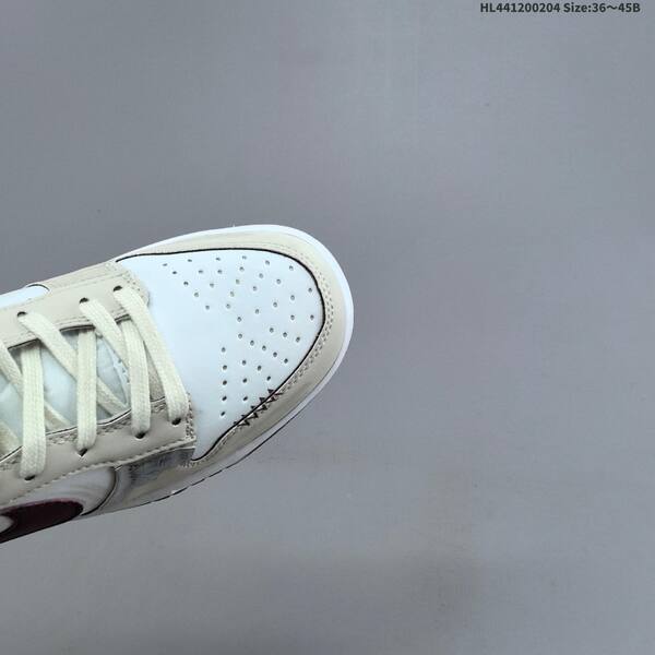 Nike SB Dunk Low white beige burgundy silver EU 36-45 skate shoe
