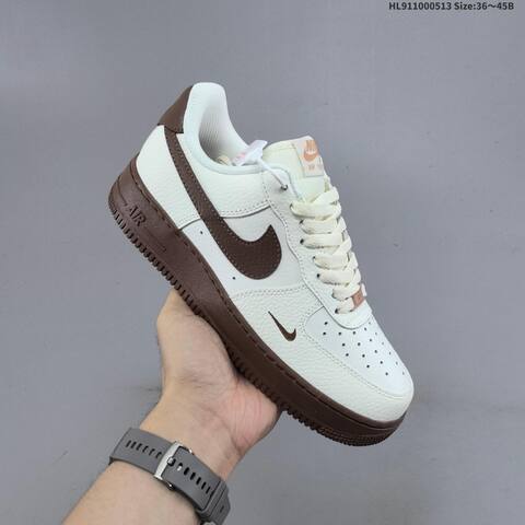 Nike Air Force 1 07 Low White Brown Light Gray EU 36-45 Sneaker - Unisex (BS-60339)