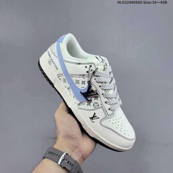 Nike Dunk Low Louis Vuitton Custom off white light blue black green EU 36-45 skate shoe