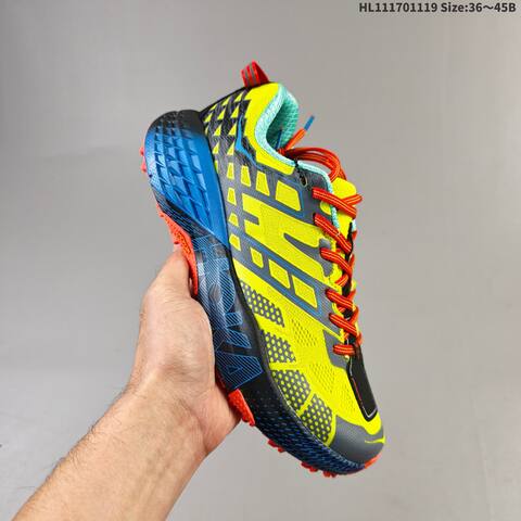HOKA ONE ONE Speedgoat 2 Orange Black Neon Yellow EU 36-45 Trail Shoe Trail Running Sneakers - Unisex (BS-69466)