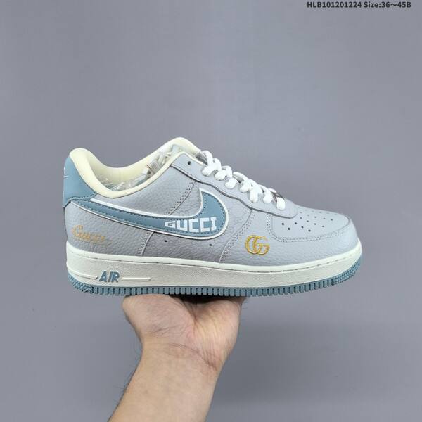 Nike Air Force 1 07 Low Light Grey Cream Green Red EU 36-45 sneaker