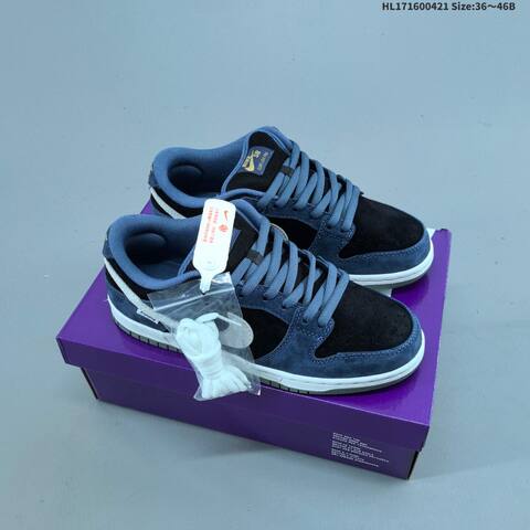 Nike SB Dunk Low Navy Black White Olive EU 36-46 Skate Shoe - Unisex (BS-60612)