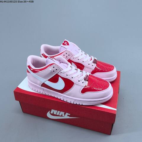 Nike Dunk Low Light Pink Red White EU 36-45 Skate Shoe - Unisex (BS-61766)