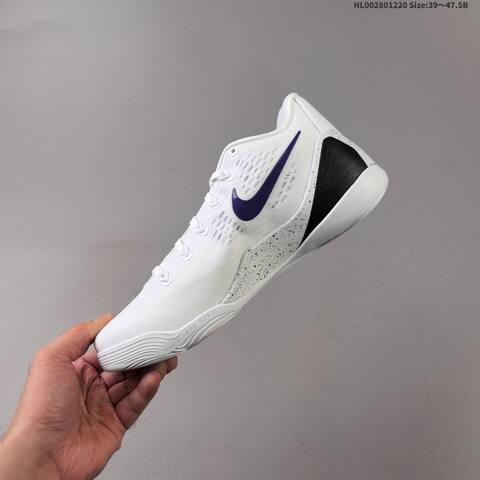 Nike Kobe 9 Elite Low Protro White Purple Black EU 39-47 5 Basketball Shoe - Unisex (BS-62544)