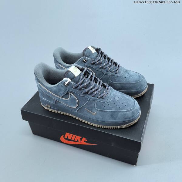 Nike Air Force 1 07 Low dark grey light grey blue beige EU 36-45 sneaker