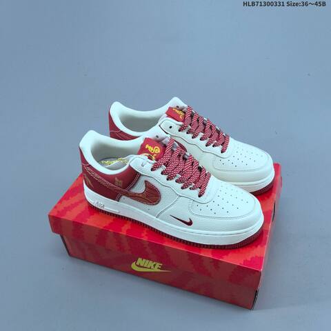 Nike Air Force 1 07 LV8 DQ6628 Sail Red Gold Black EU 36-45 Sneaker - Unisex (BS-61017)