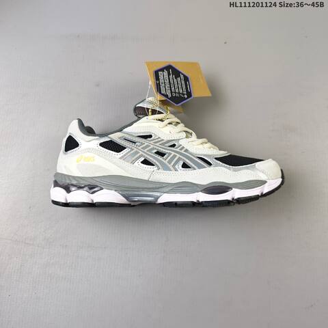 ASICS Gel-NYC Black Grey Cream Silver EU 36-45 Running Shoe Running Sneakers - Unisex (BS-69240)