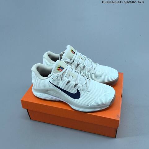 Nike Zoom Vapor 12 HC PRM Light Bone Navy Blue White Gum Brown EU 36-47 Tennis Shoe - Unisex (BS-61002)