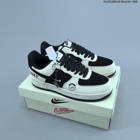 Nike Air Force 1 07 Low Black Red Off White Navy EU 36-45 Sneaker - Unisex (BS-61732)