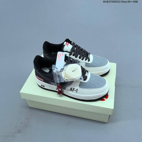 Nike Air Force 1 07 Low White Black Navy Blue EU 36-45 Sneaker - Unisex (BS-60188)