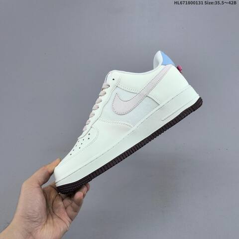 Nike Air Force 1 07 LV8 Sail Light Pink Light Blue Dark Brown EU 35 5-42 Sneaker - Unisex (BS-61610)