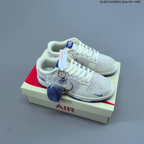 Nike SB Dunk Low Beige Grey Blue Red EU 36-45 Skate Shoe - Unisex (BS-60043)