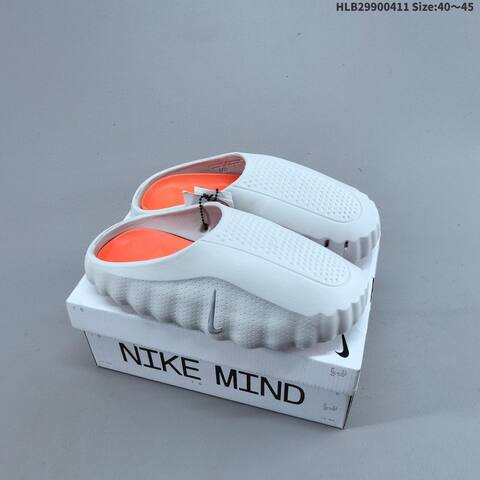 Nike Mind 001 Off White Grey Orange EU 36-45 Slides - Unisex (BS-60816)
