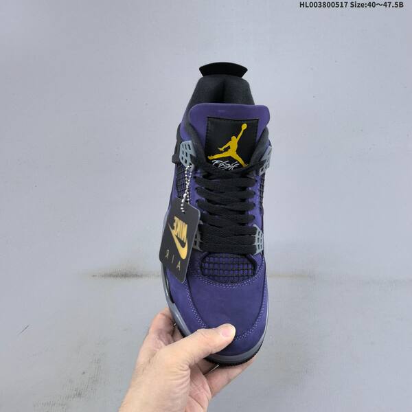 Jordan Air Jordan 4 Retro OG Imperial Purple / Black / Grey / Yellow 40~47.5 basketball